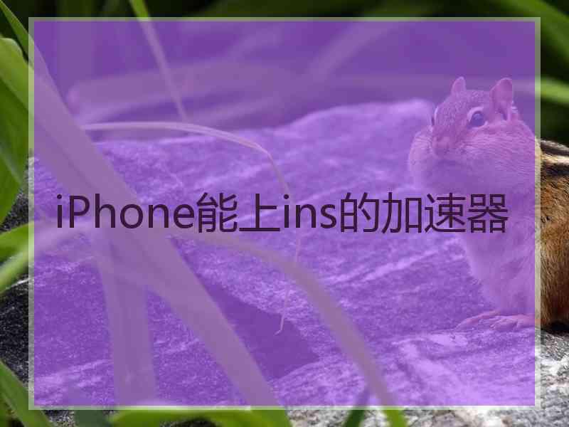 iPhone能上ins的加速器