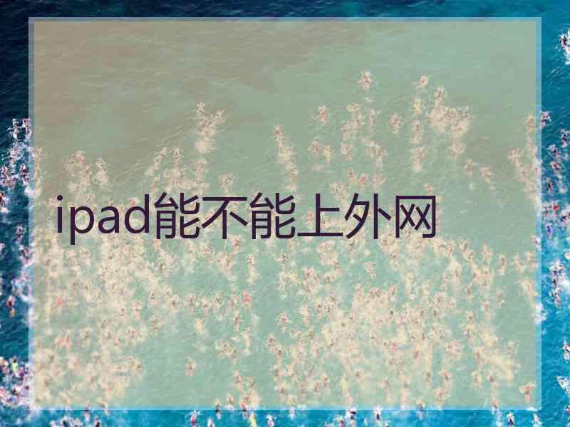 ipad能不能上外网