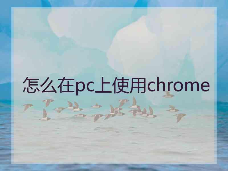 怎么在pc上使用chrome