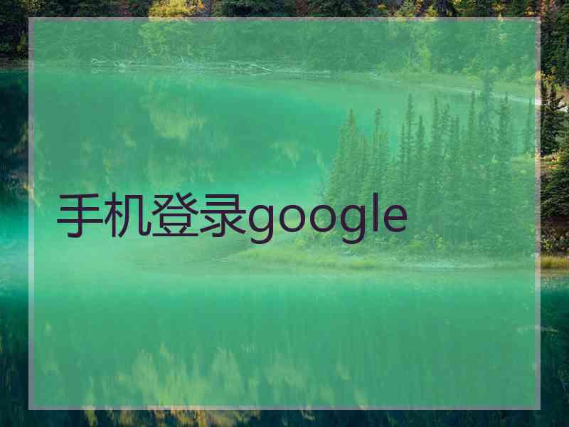 手机登录google