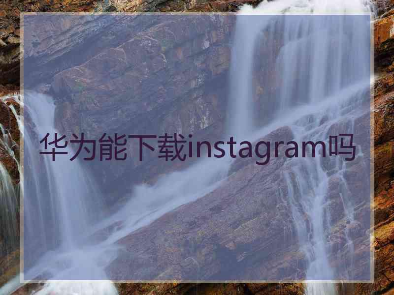 华为能下载instagram吗