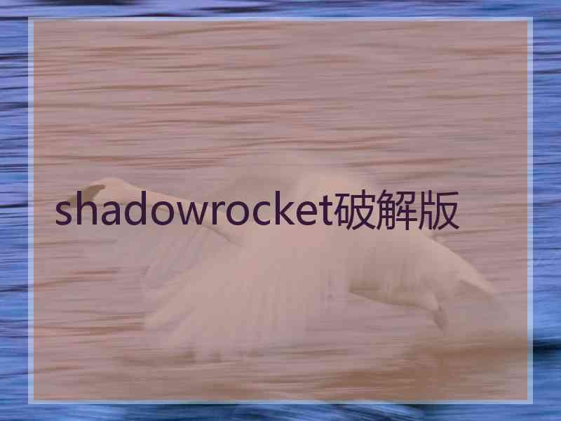 shadowrocket破解版