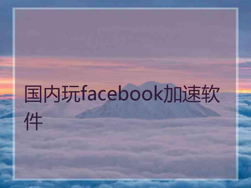 国内玩facebook加速软件