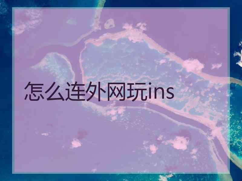 怎么连外网玩ins